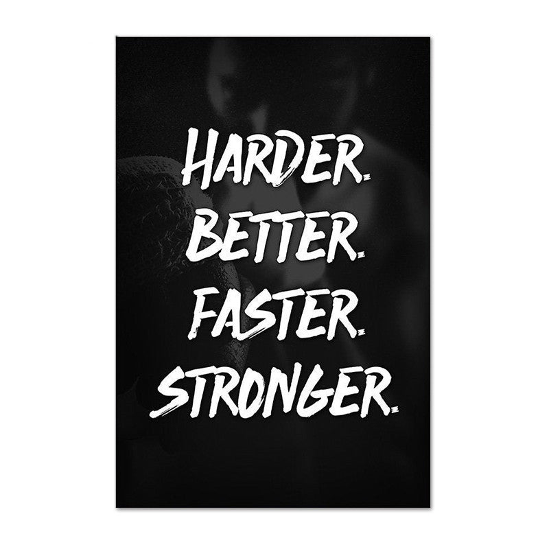 Fitness Gym Motivational Wall Art Canvas