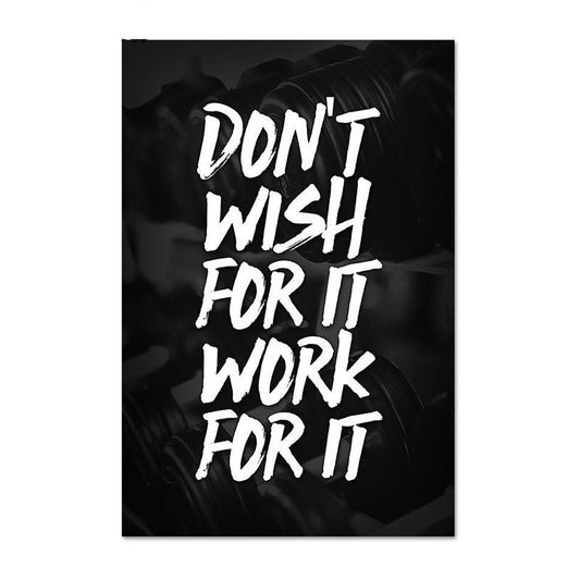 Fitness Gym Motivational Wall Art Canvas