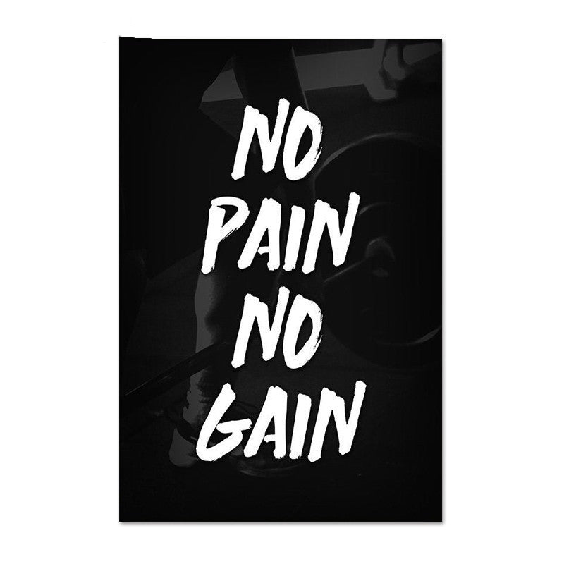 Fitness Gym Motivational Wall Art Canvas