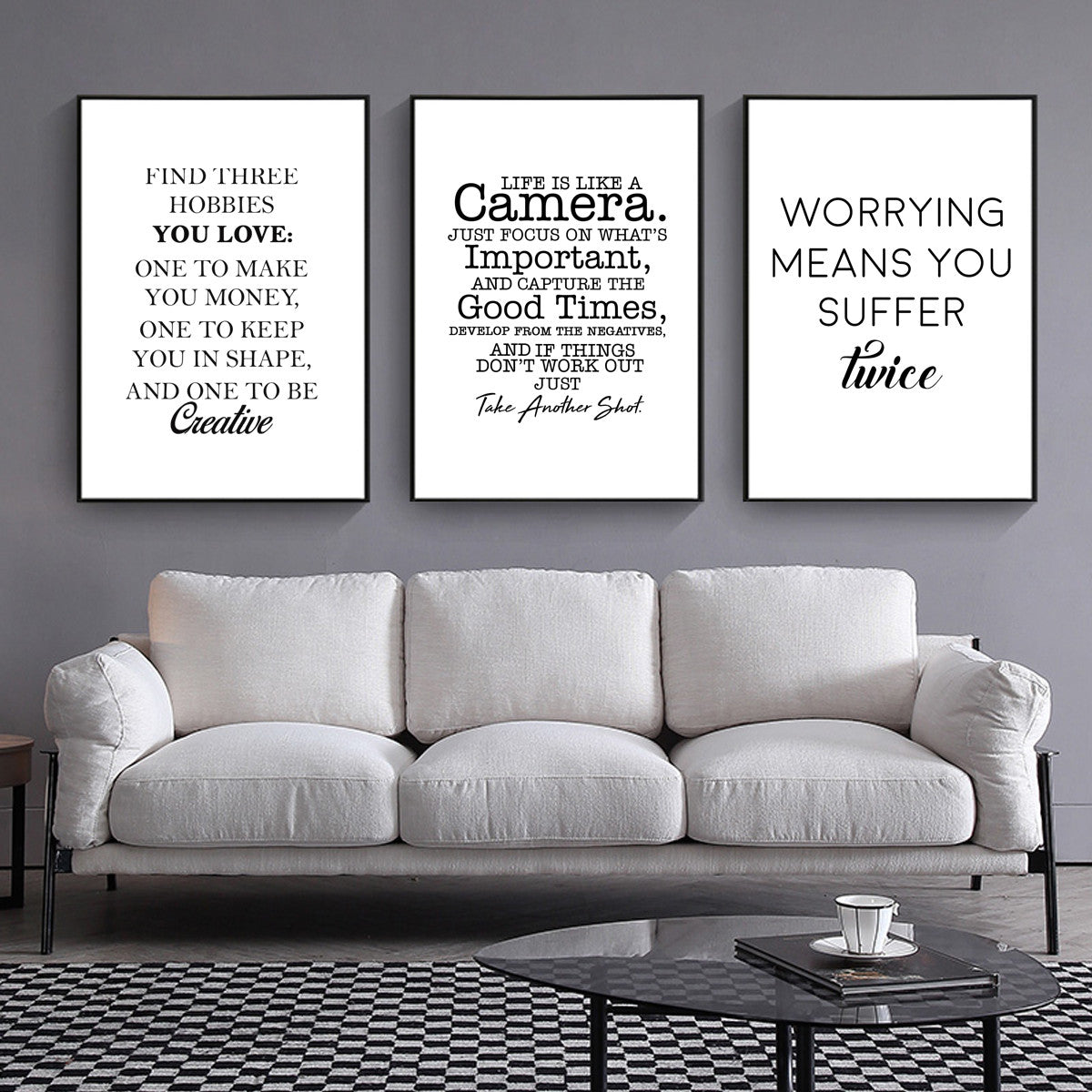 Motivational Phrases Wall-Art Canvas