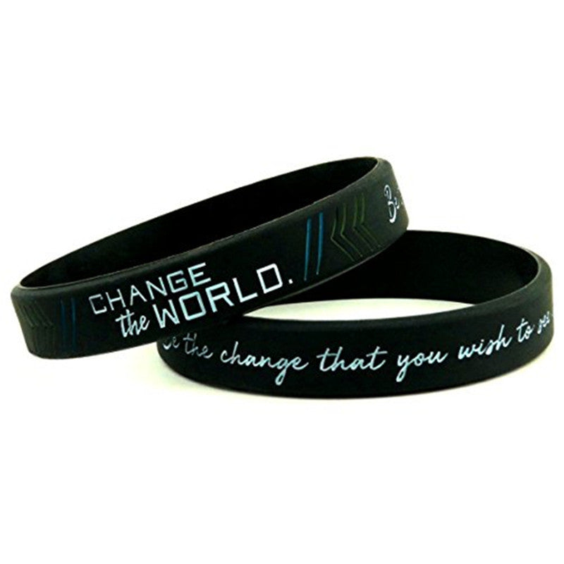 1PCS Inspiring Bracelet Motivational Be Yourself, Change The World