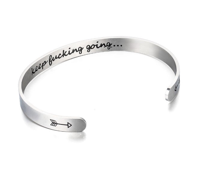 Stainless Steel Mantra Bracelet