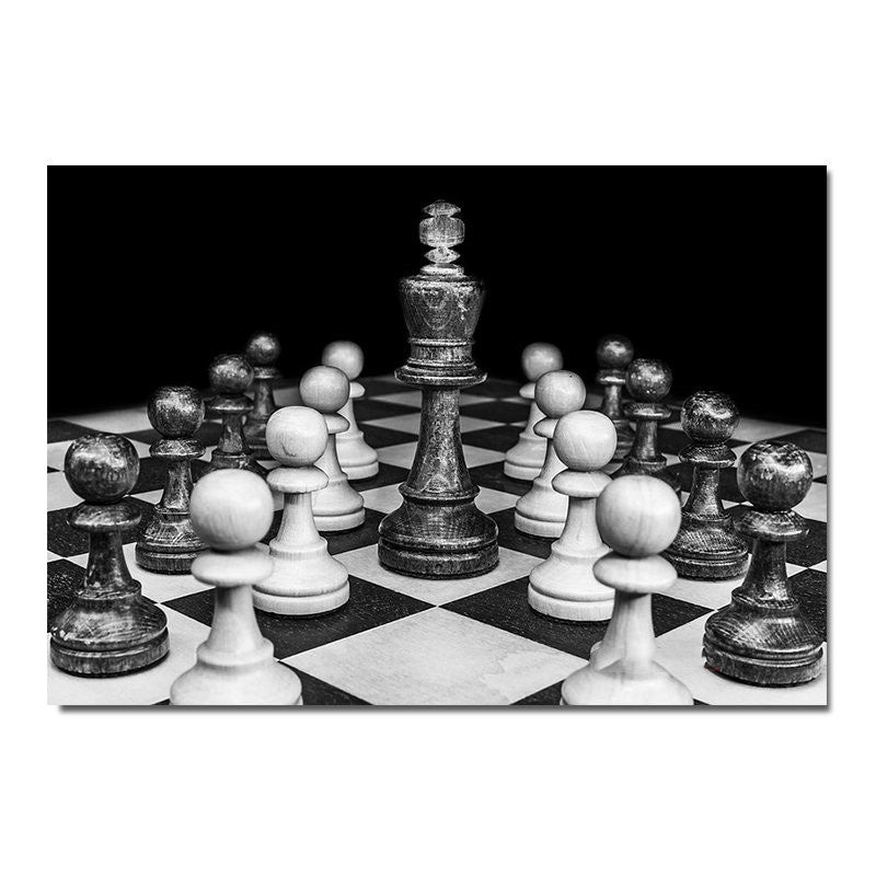 Life Is Like A Chess Game Motivational Poster Canvas