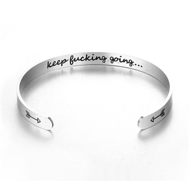 Stainless Steel Mantra Bracelet