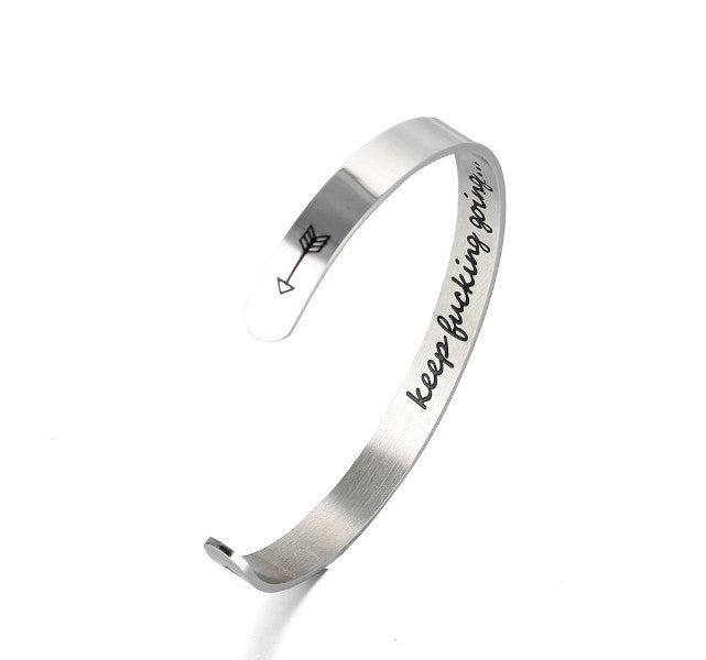 Stainless Steel Mantra Bracelet