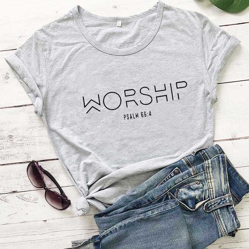 'Worship' Psalm 66:4 Women's Tee