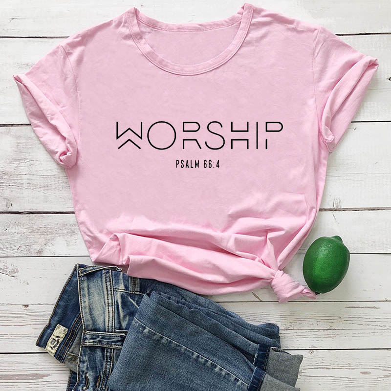 'Worship' Psalm 66:4 Women's Tee