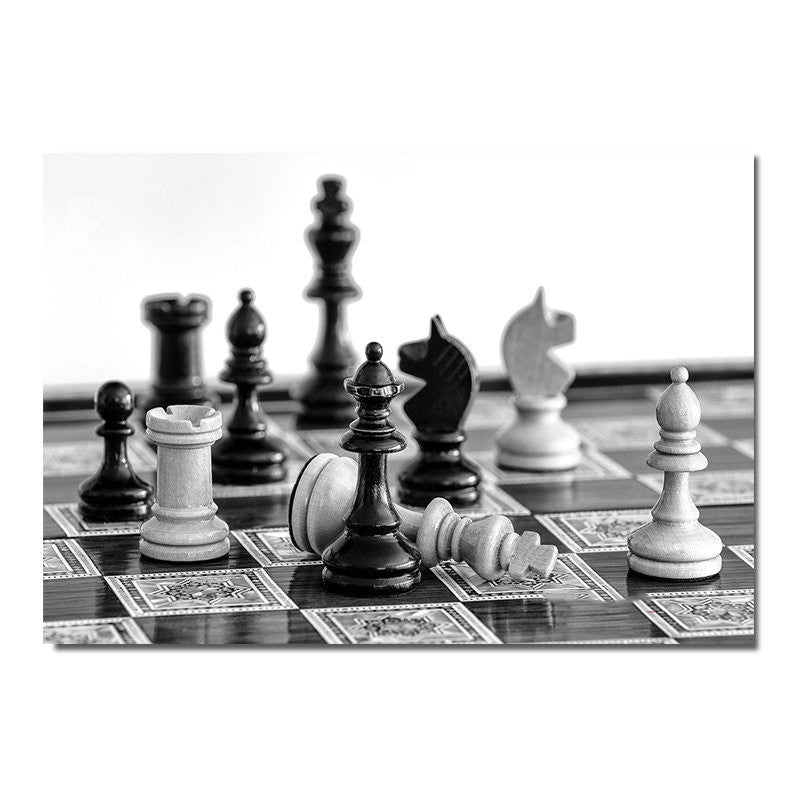 Life Is Like A Chess Game Motivational Poster Canvas