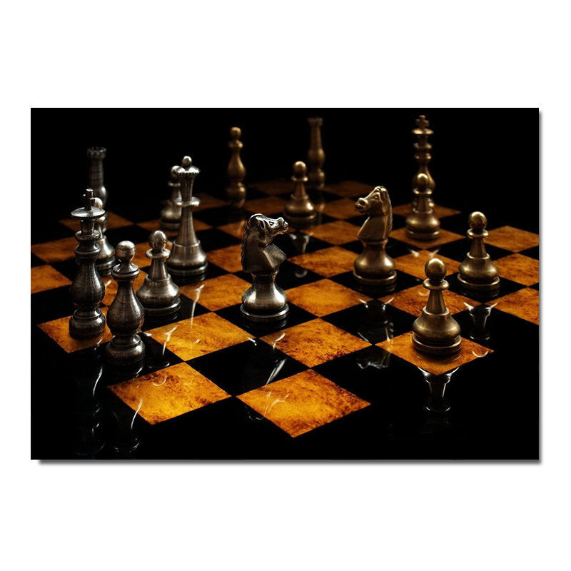 Life Is Like A Chess Game Motivational Poster Canvas