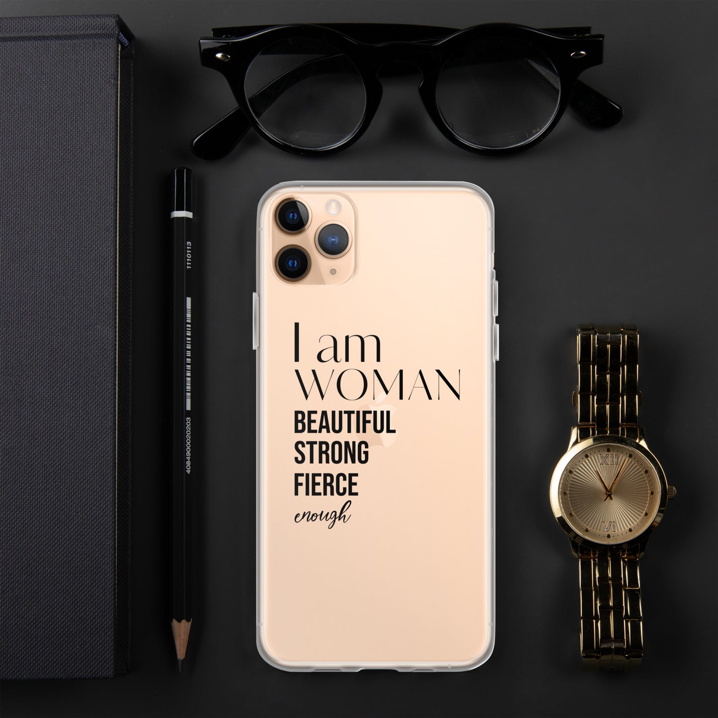 I am Woman iPhone Case (Clear)