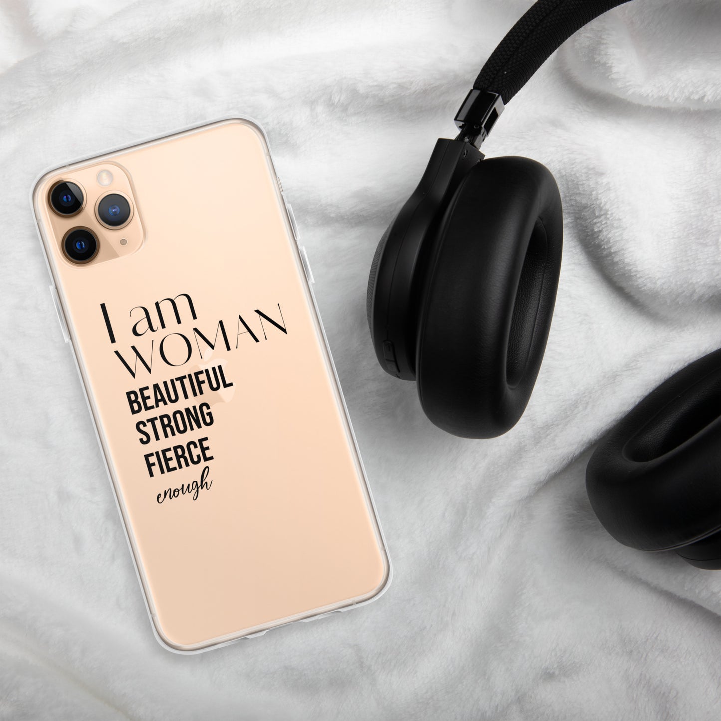 I am Woman iPhone Case (Clear)