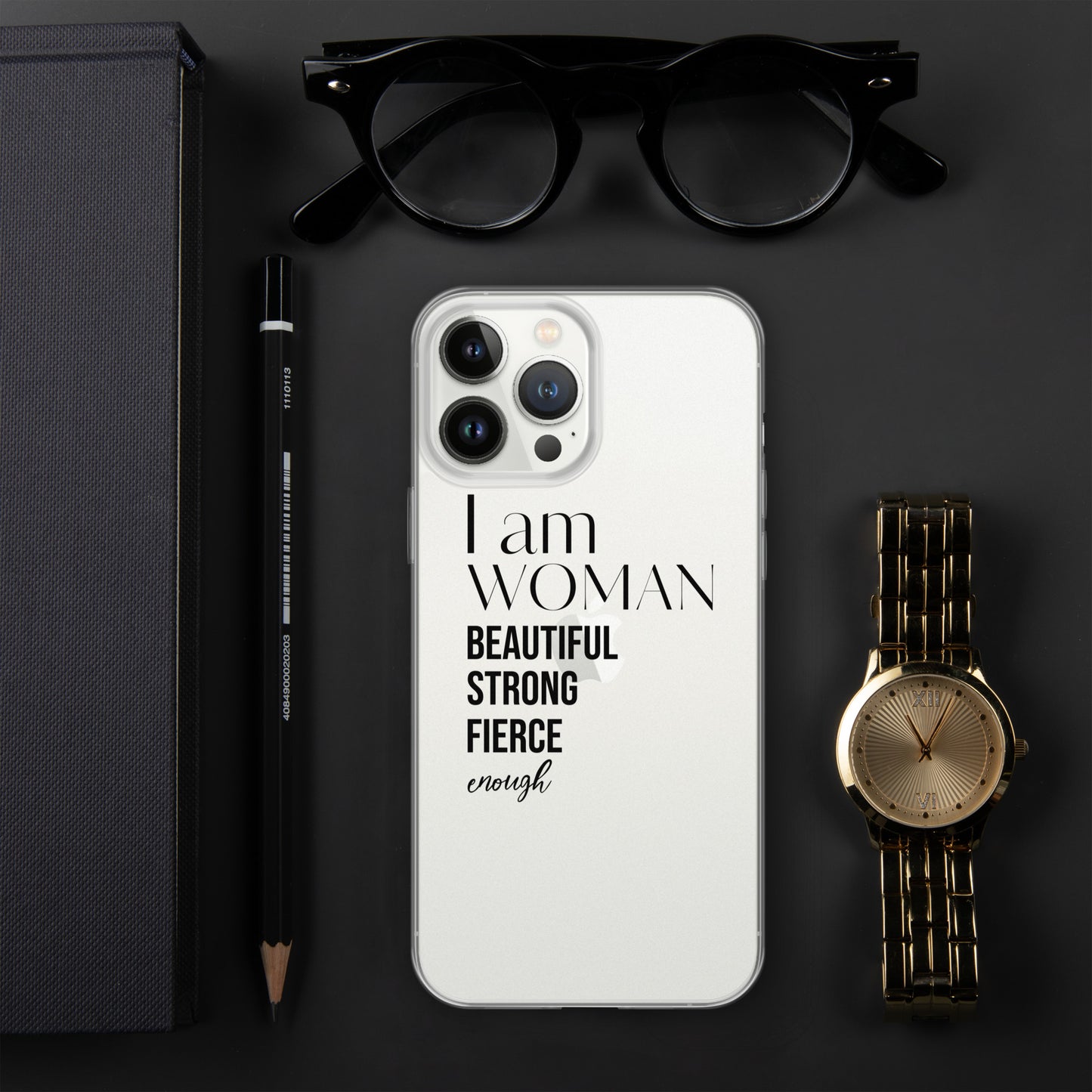 I am Woman iPhone Case (Clear)