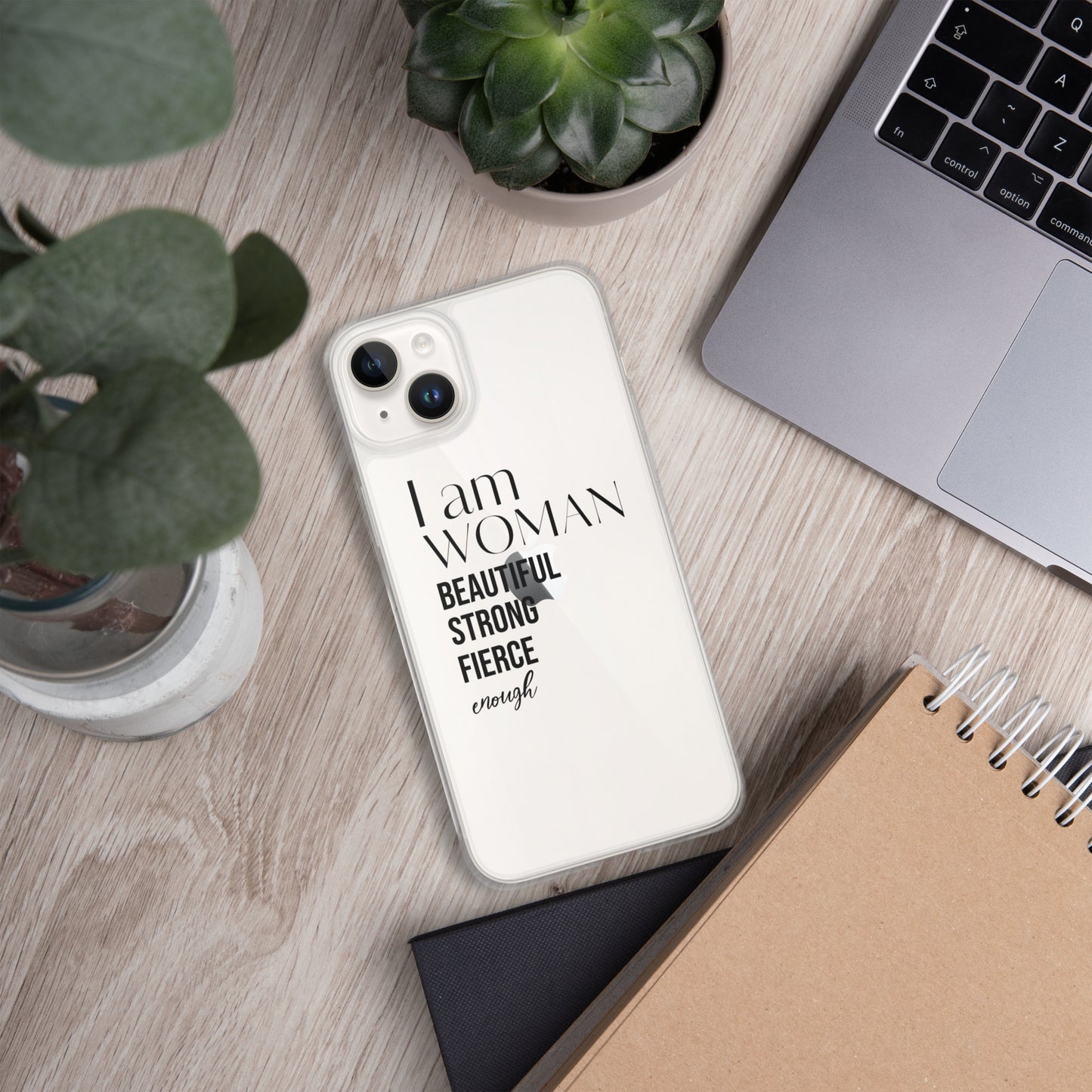 I am Woman iPhone Case (Clear)