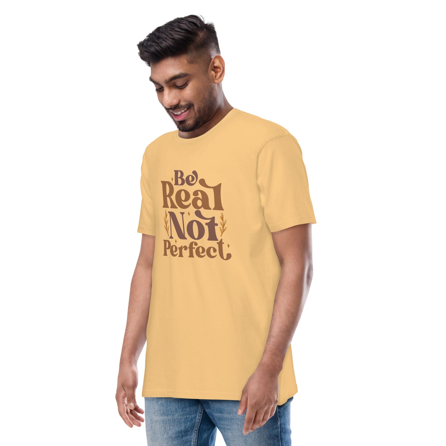 Be Real Not Perfect Men’s Premium Heavyweight Tee