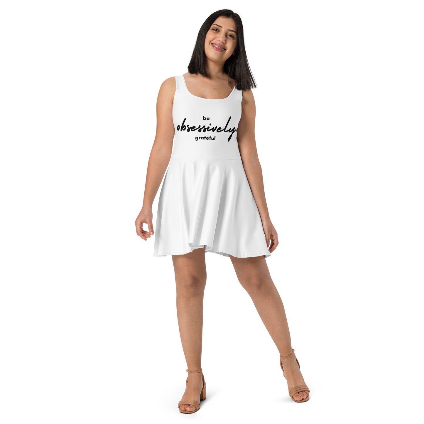 Be Obsessively Grateful Skater Dress