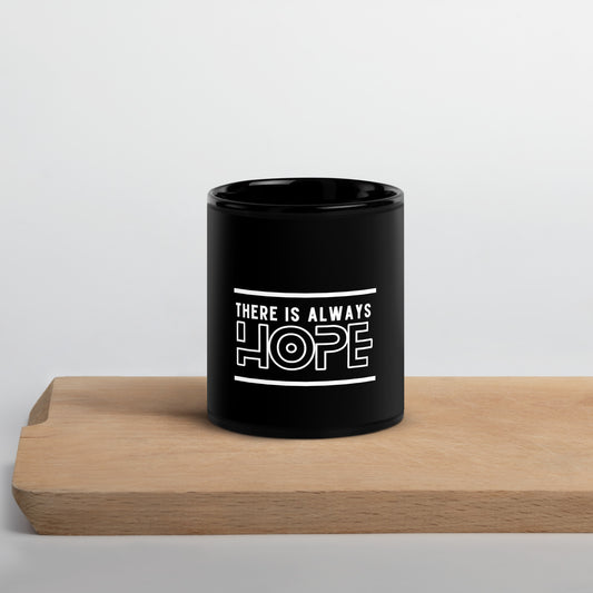 Hope Black Glossy Mug