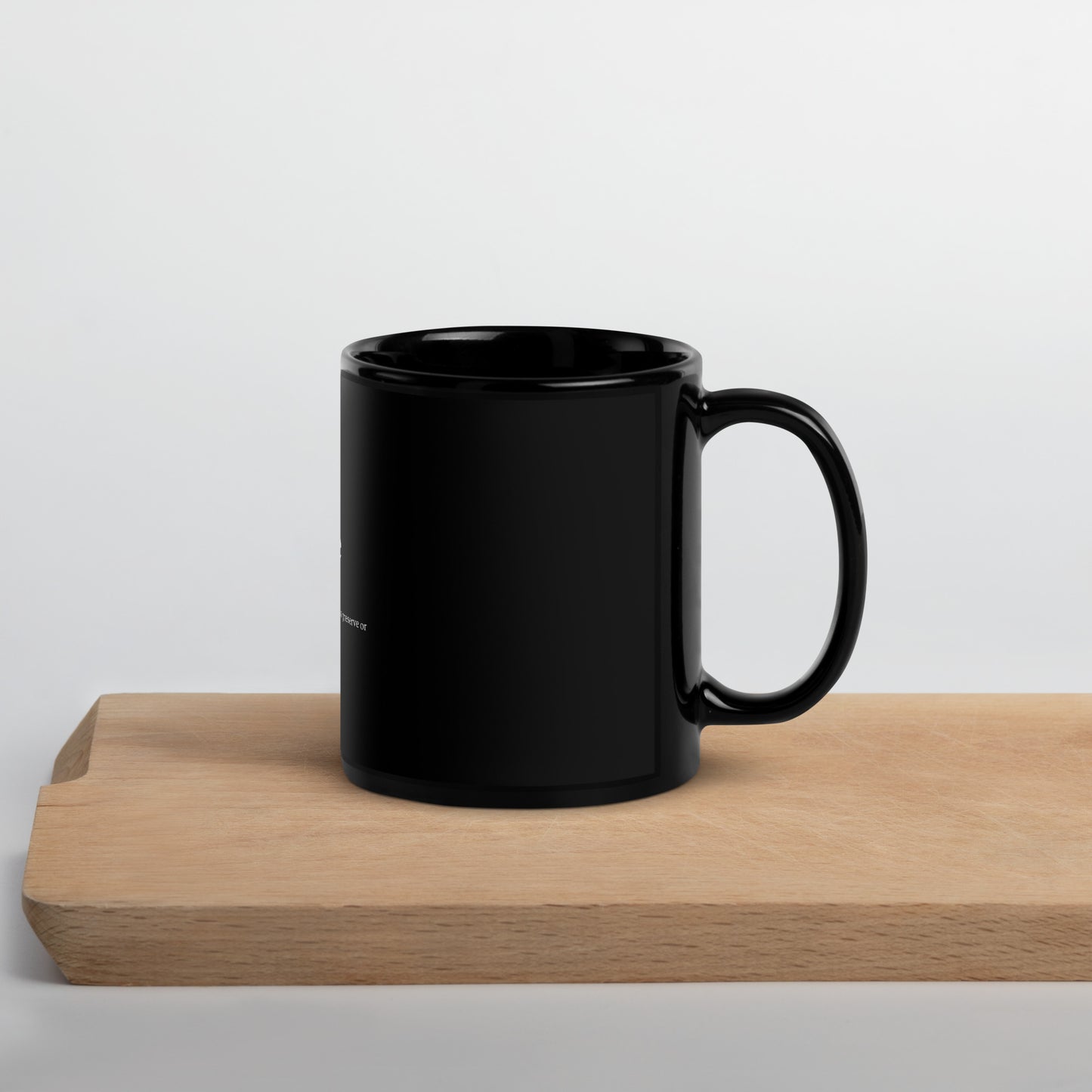 Self Care Black Glossy Mug