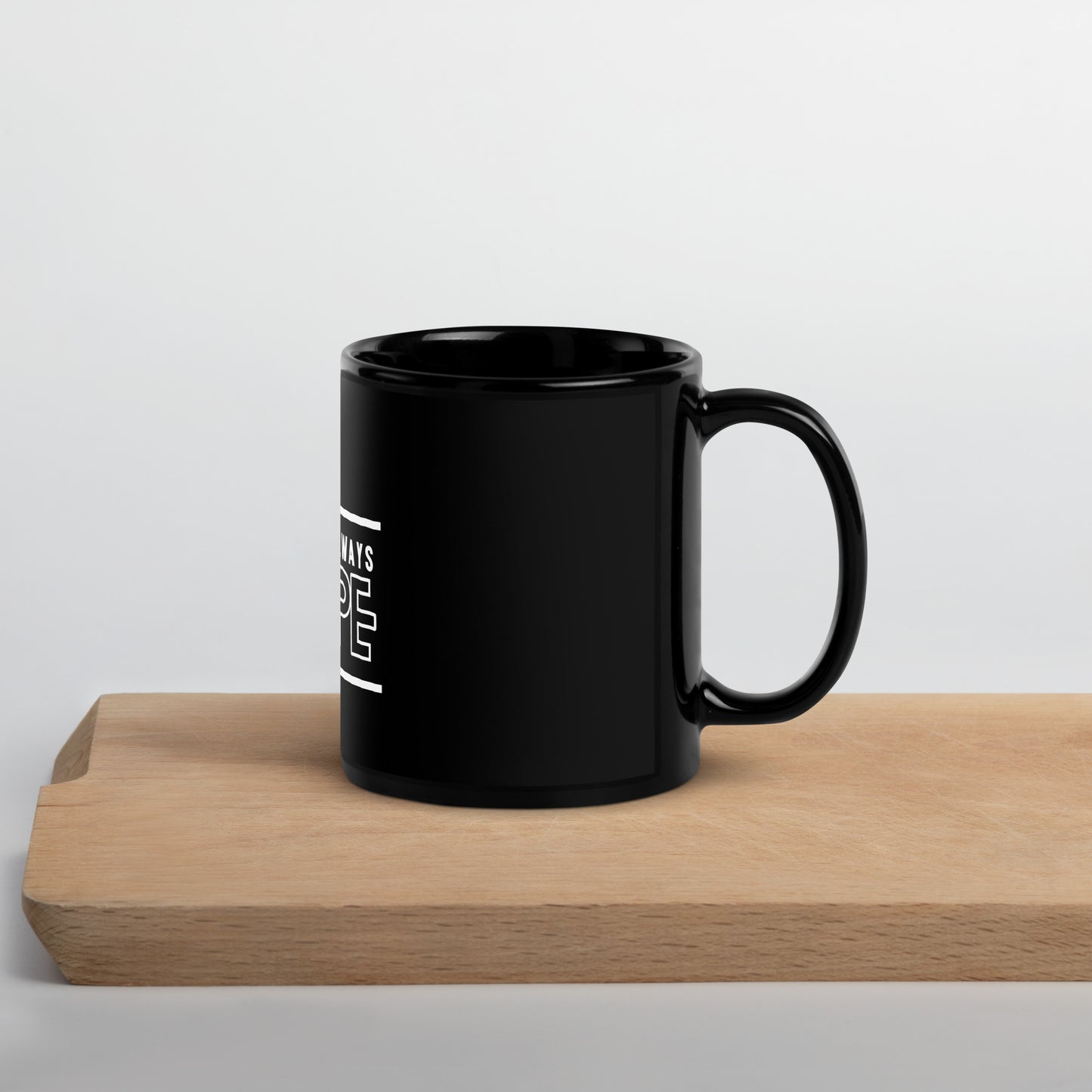 Hope Black Glossy Mug