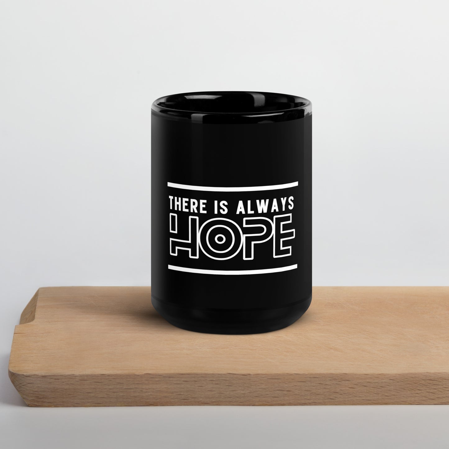 Hope Black Glossy Mug