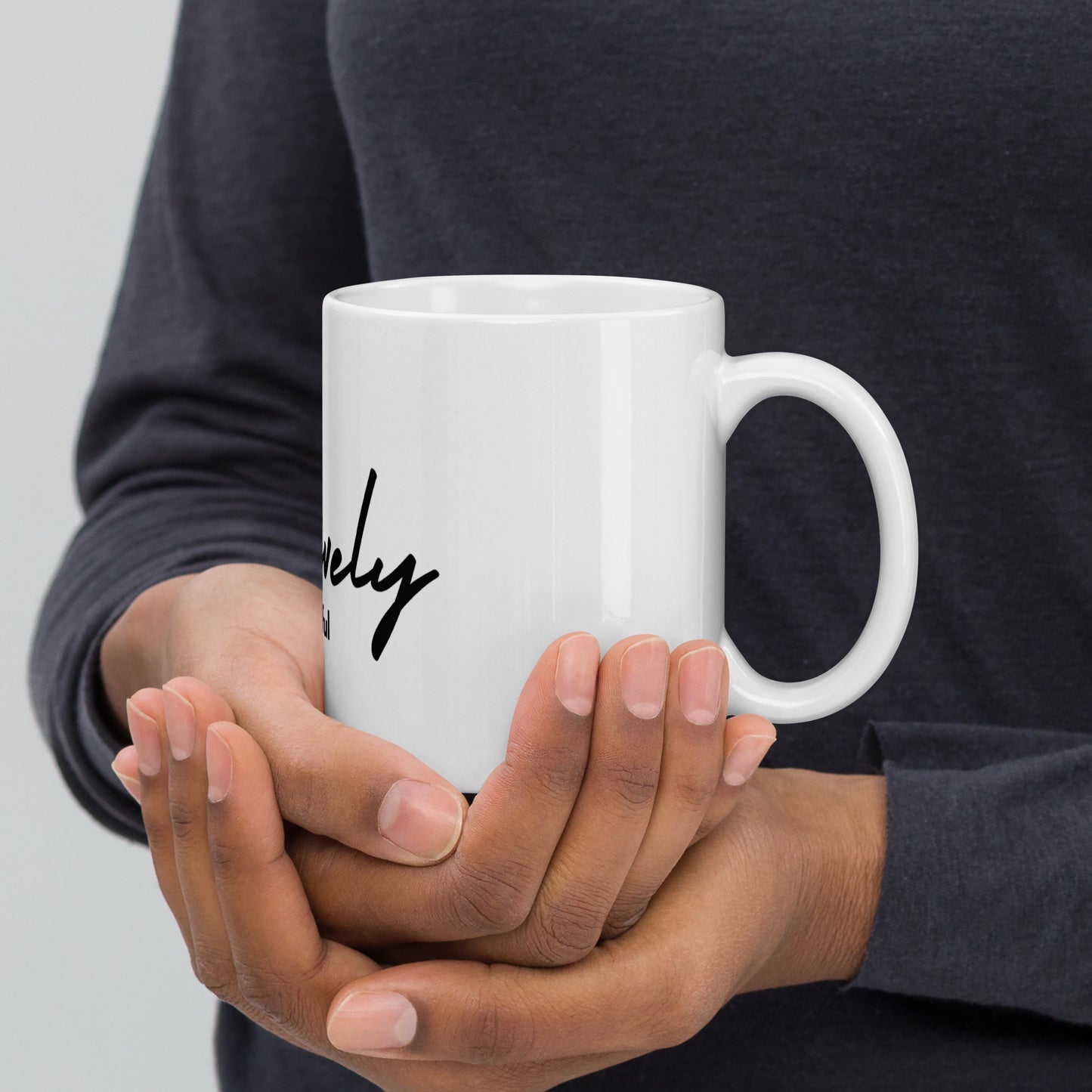 Be Obsessively Grateful White glossy mug